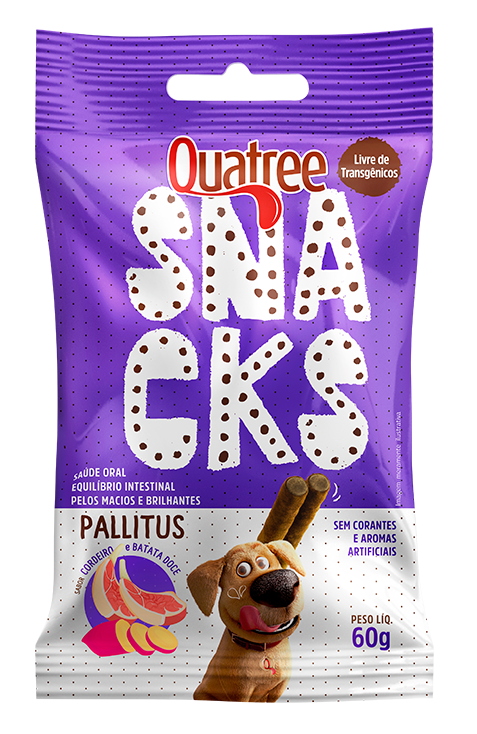 Quatree Snacks Pallitus Sabor Cordeiro e Batata Doce 
